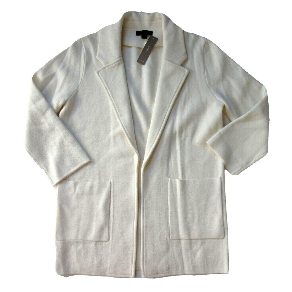 NWT J.Crew Sophie in Ivory Open-Front Sweater Blazer Cardigan XXL 2XL $148